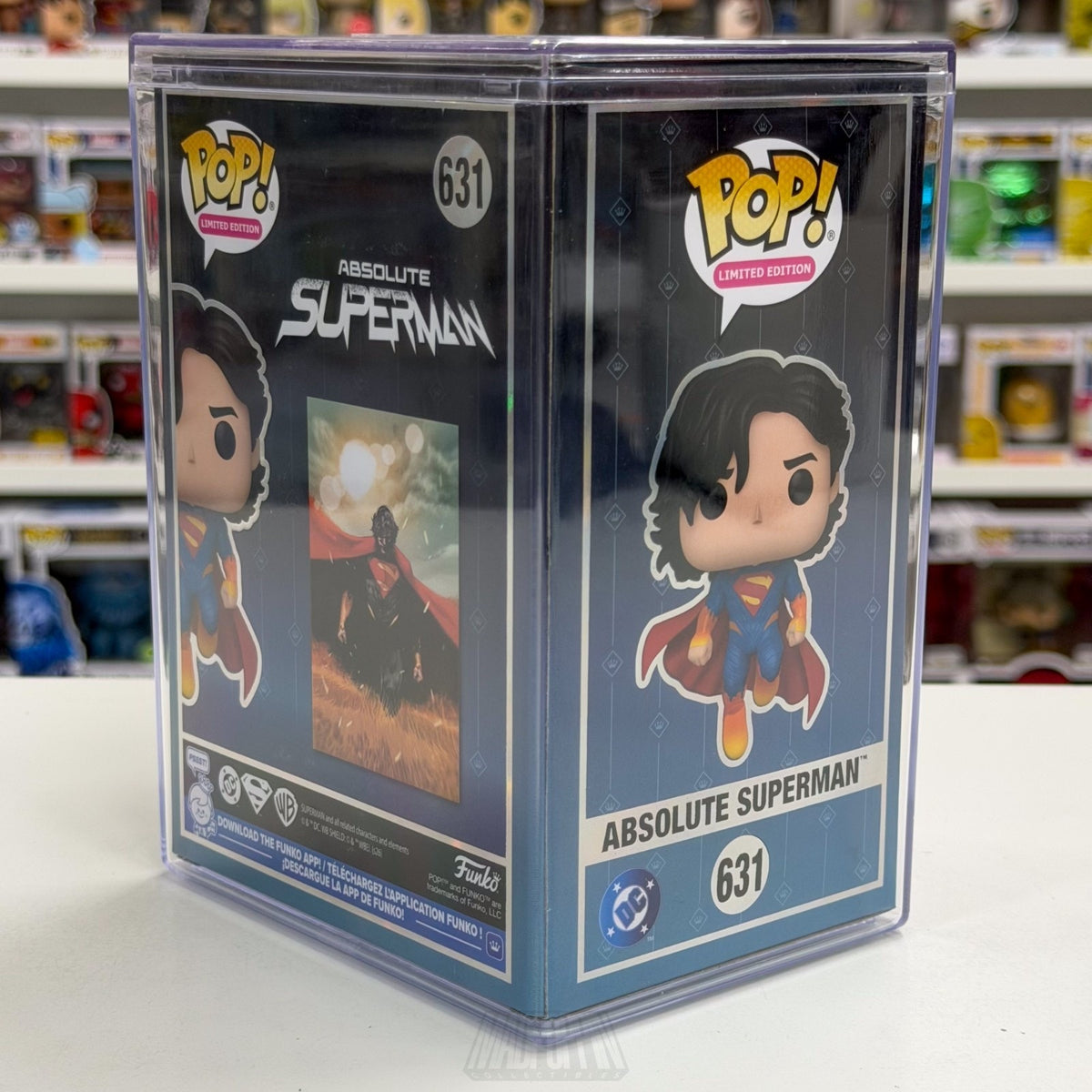 Funko Pop DC Super Heroes Absolute Superman 631 LE 1000 SDCC 2026 CON STICKER