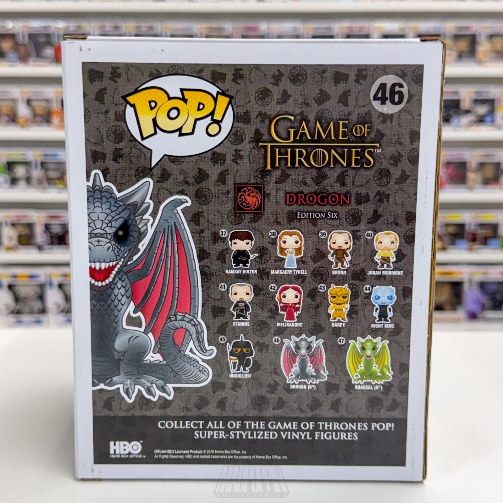 Funko Pop TV HBO Game of Thrones Drogon Red Eyes 6 Inch 46 Dragon Vinyl Figure