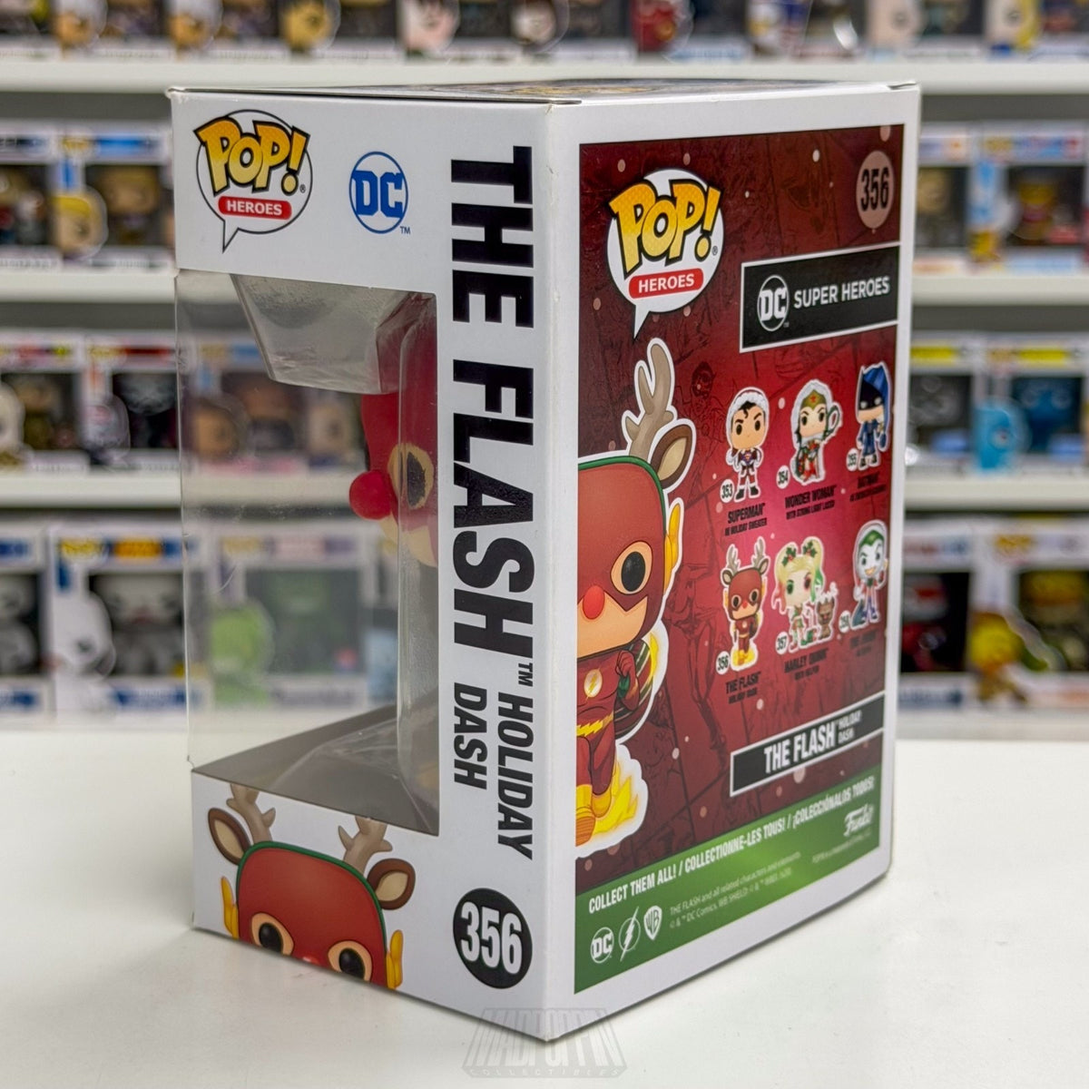 Funko Pop DC Super Heroes The Flash Holiday Dash Reindeer 356 Toy Vinyl Figure