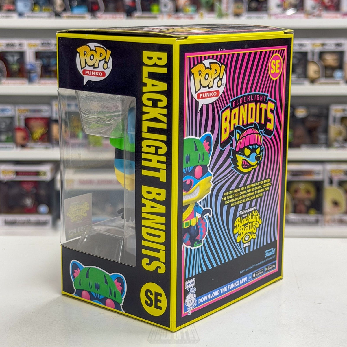 Funko Pop Fundays Blacklight Battle Bandits LE 6250 SE Raccoon Toy Vinyl Figure