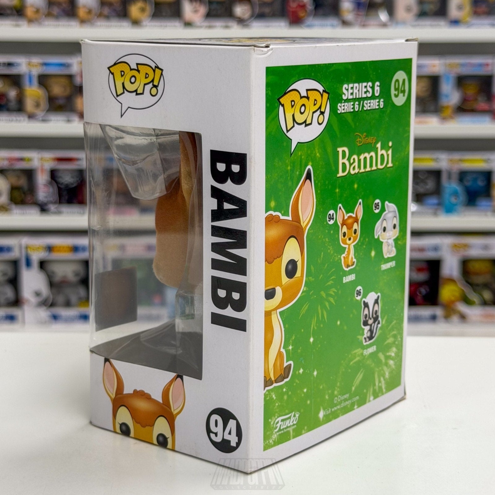 Funko Pop Disney Bambi Flocked PopLife Hologram Sticker 94 Deer Toy Vinyl Figure