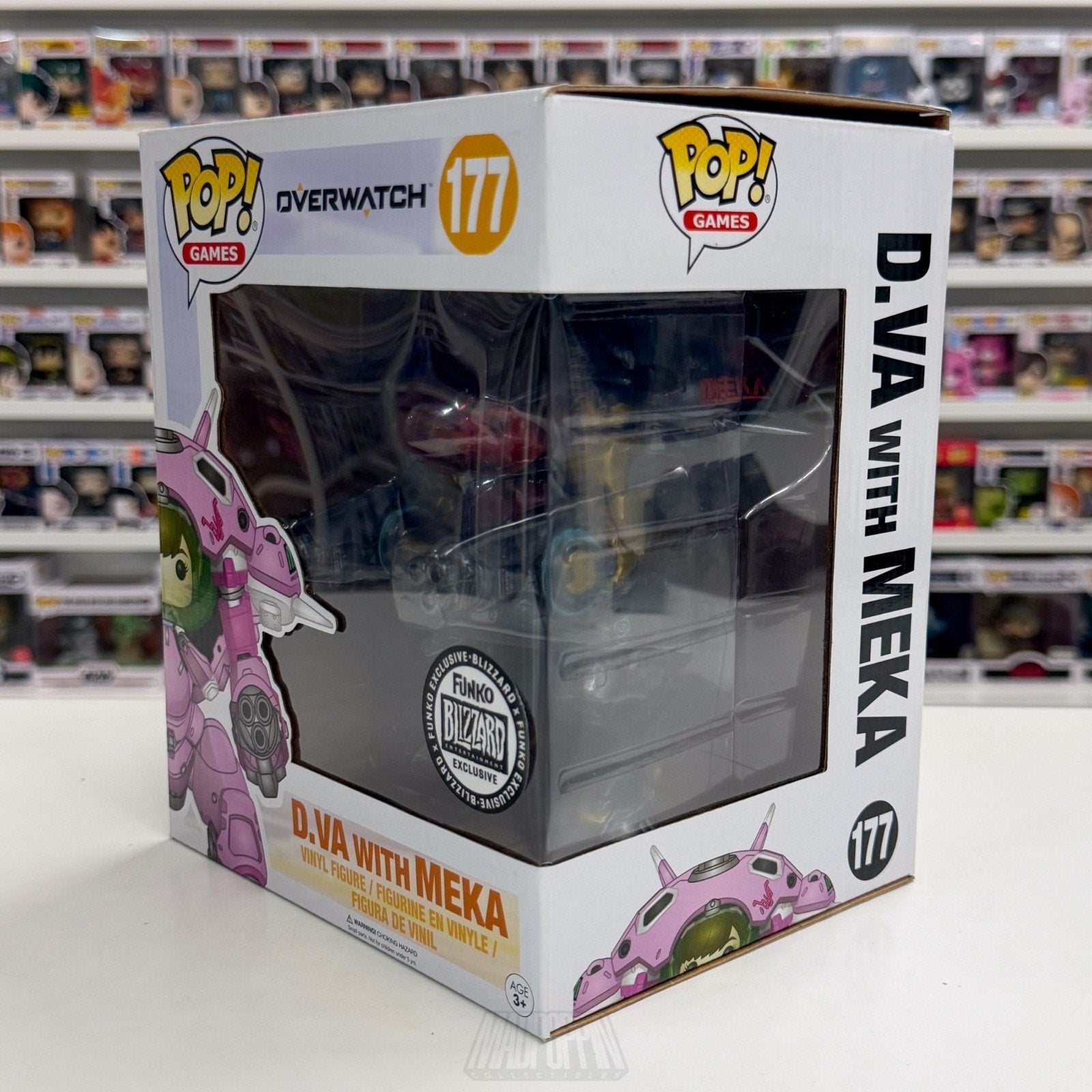 Funko Pop Games Overwatch D.Va w/MEKA Carbon Fiber Blizzard 177 Vinyl 6" Figure