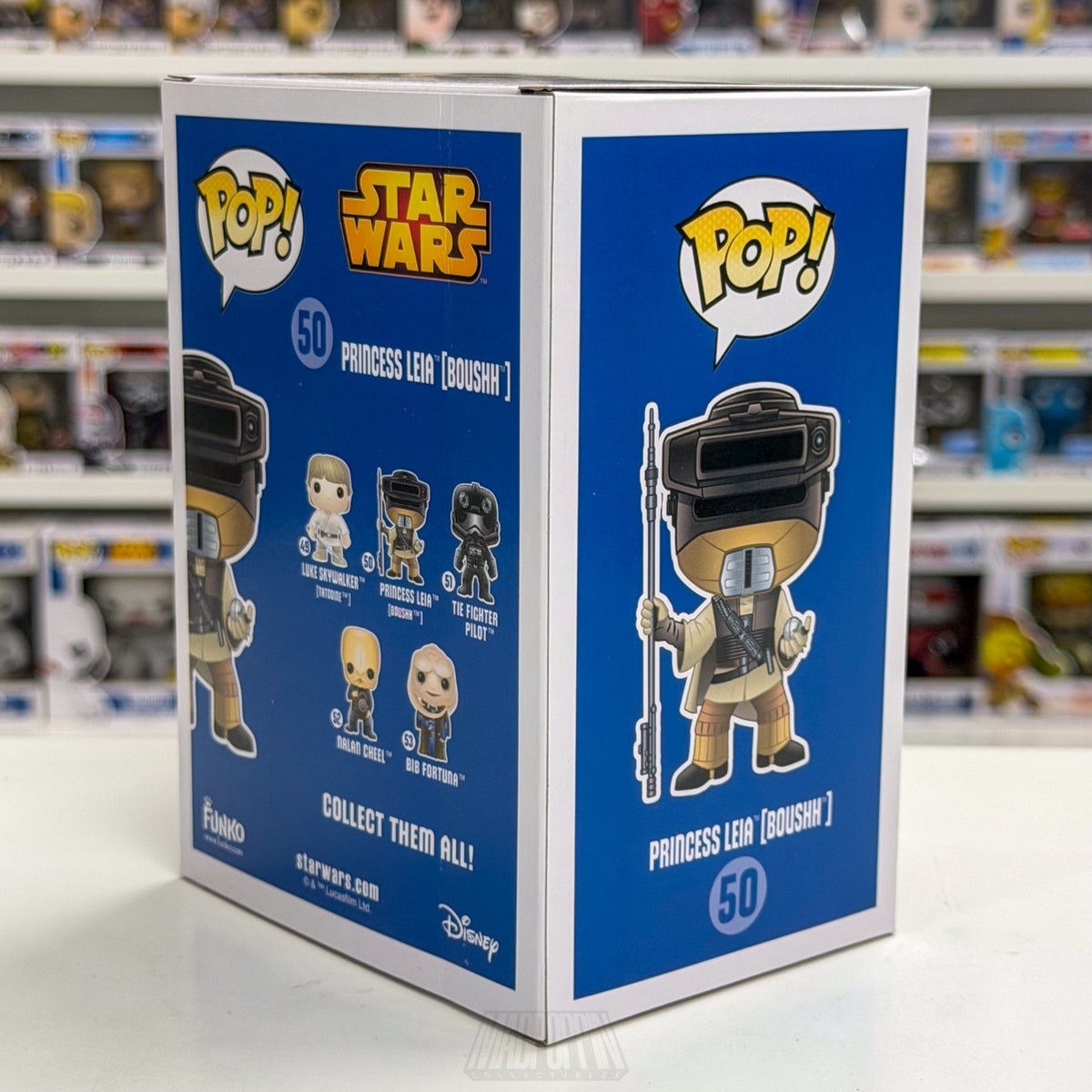 Funko Pop Star Wars Princess Leia Boushh Blue Box 50 Bounty Hunter Vinyl Figure