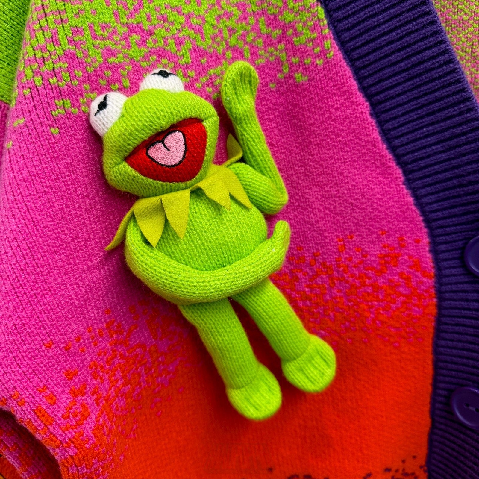 D23 Disney 2026 The Muppet Show Plush Cardigan Sweater 50th Anniversary LARGE