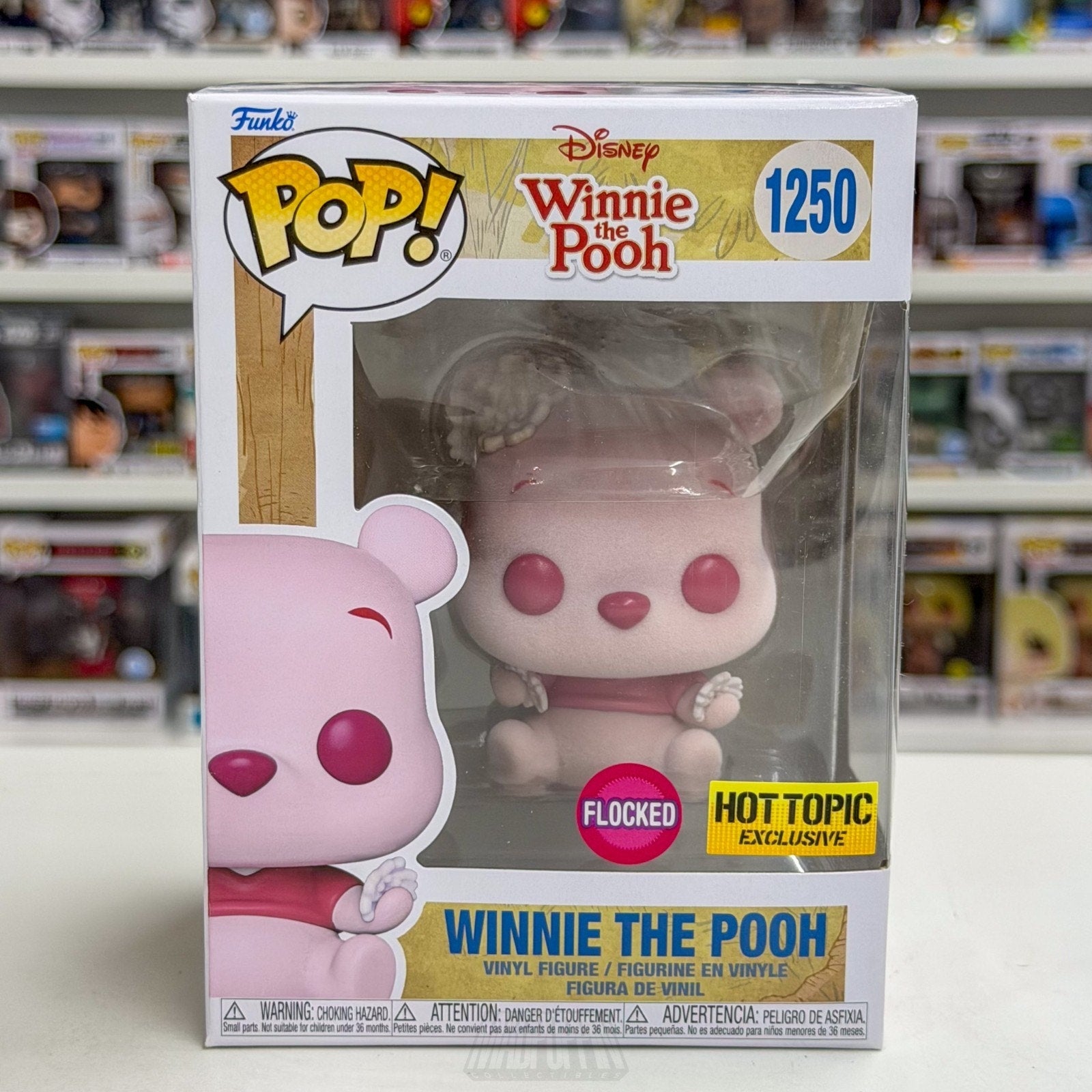 Funko Pop Disney Winnie The Pooh Pink Flocked Hot Topic 1250 Toy Vinyl Figure