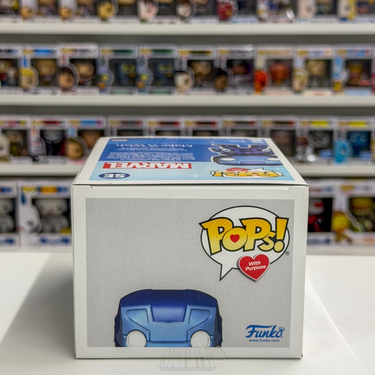 Funko Pop Marvel Make A Wish Iron Man Blue Metallic Exclusive SE Vinyl Figure