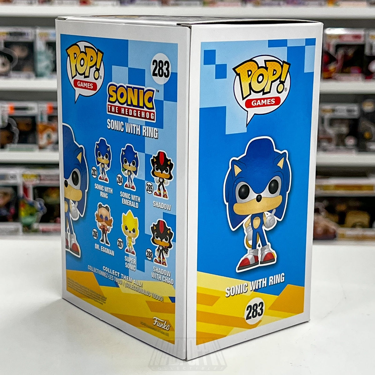 Funko Pop Video Games Sonic The Hedgehog with Ring 283 Sega Toy Vinyl Figure
