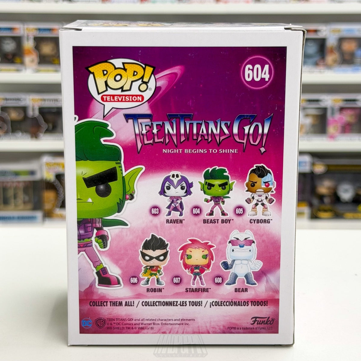Funko Pop TV DC Teen Titans Go Beast Boy Metallic NYCC Toy Tokyo 604 Toy Figure
