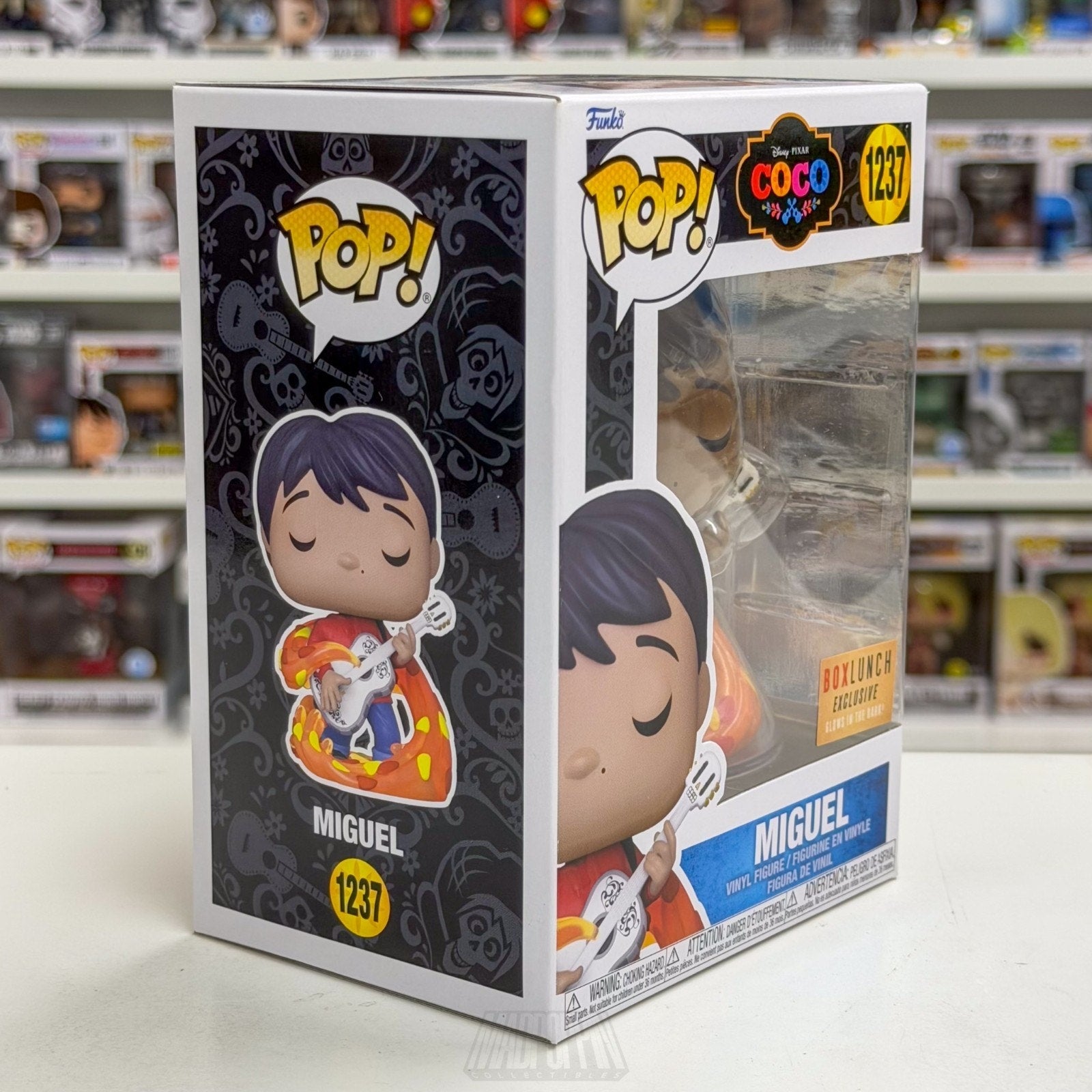 Funko Pop Disney Pixar Coco Miguel w/Guitar Glow BoxLunch 1237 Toy Vinyl Figure
