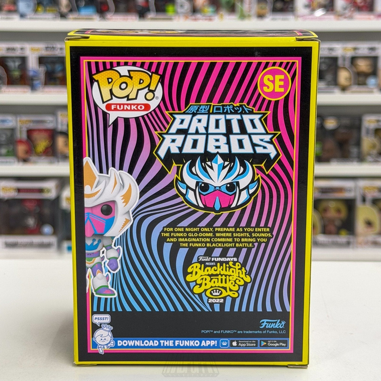 Funko Pop Fundays Blacklight Battle Proto Robos Limited 6250 Pcs SE Vinyl Figure