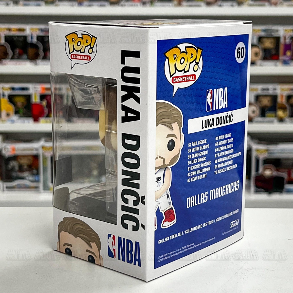 Funko Pop NBA Basketball Dallas Mavericks Luka Doncic White Jersey 60 Toy Figure