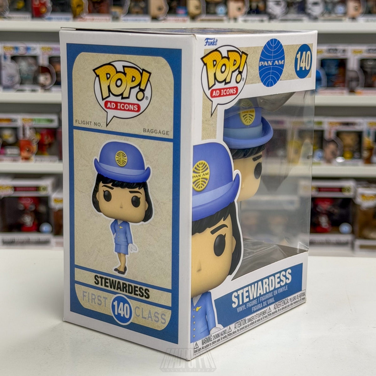 Funko Pop Ad Icons Pan Am American World Airways Stewardess 140 Toy Vinyl Figure
