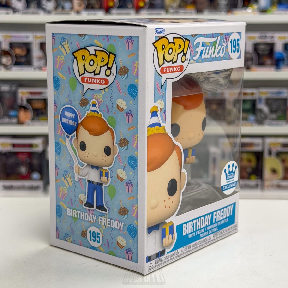 Funko Pop Birthday Freddy w/Balloon & Gift Exclusive 195 Mascot Toy Vinyl Figure