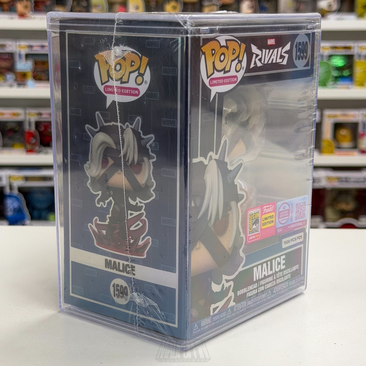 Funko Pop Marvel Rivals Malice 1599 SDCC 2026 Video Game OFFICIAL CON STICKER