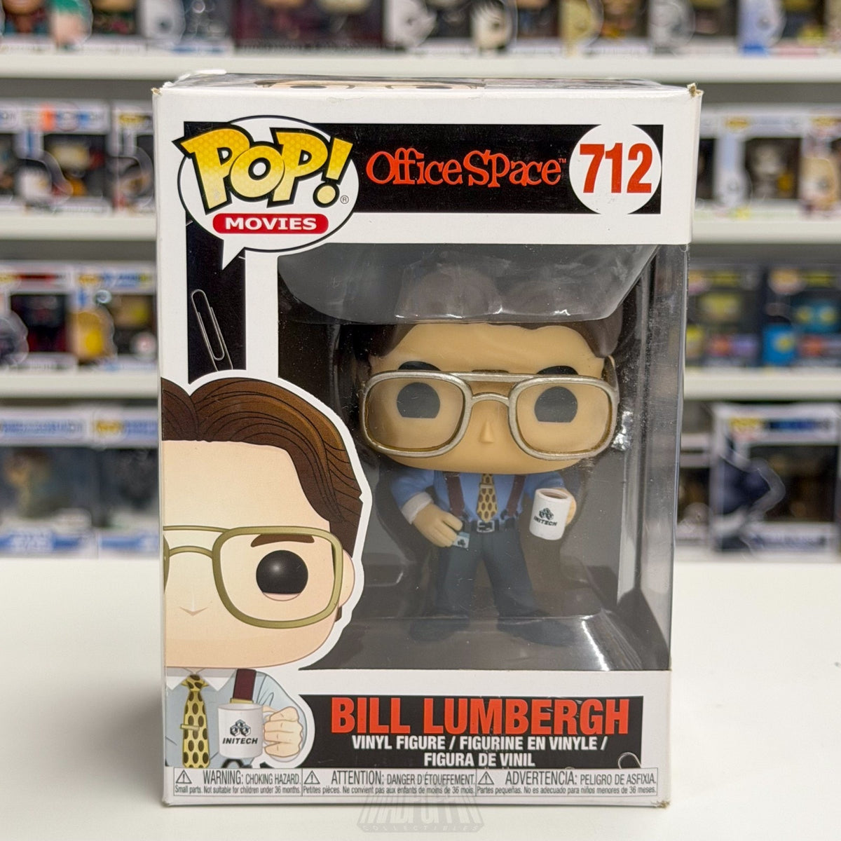 Funko Pop Movies Office Space Bill Lumbergh 712 Boss TPS Report Toy Vinyl Figure