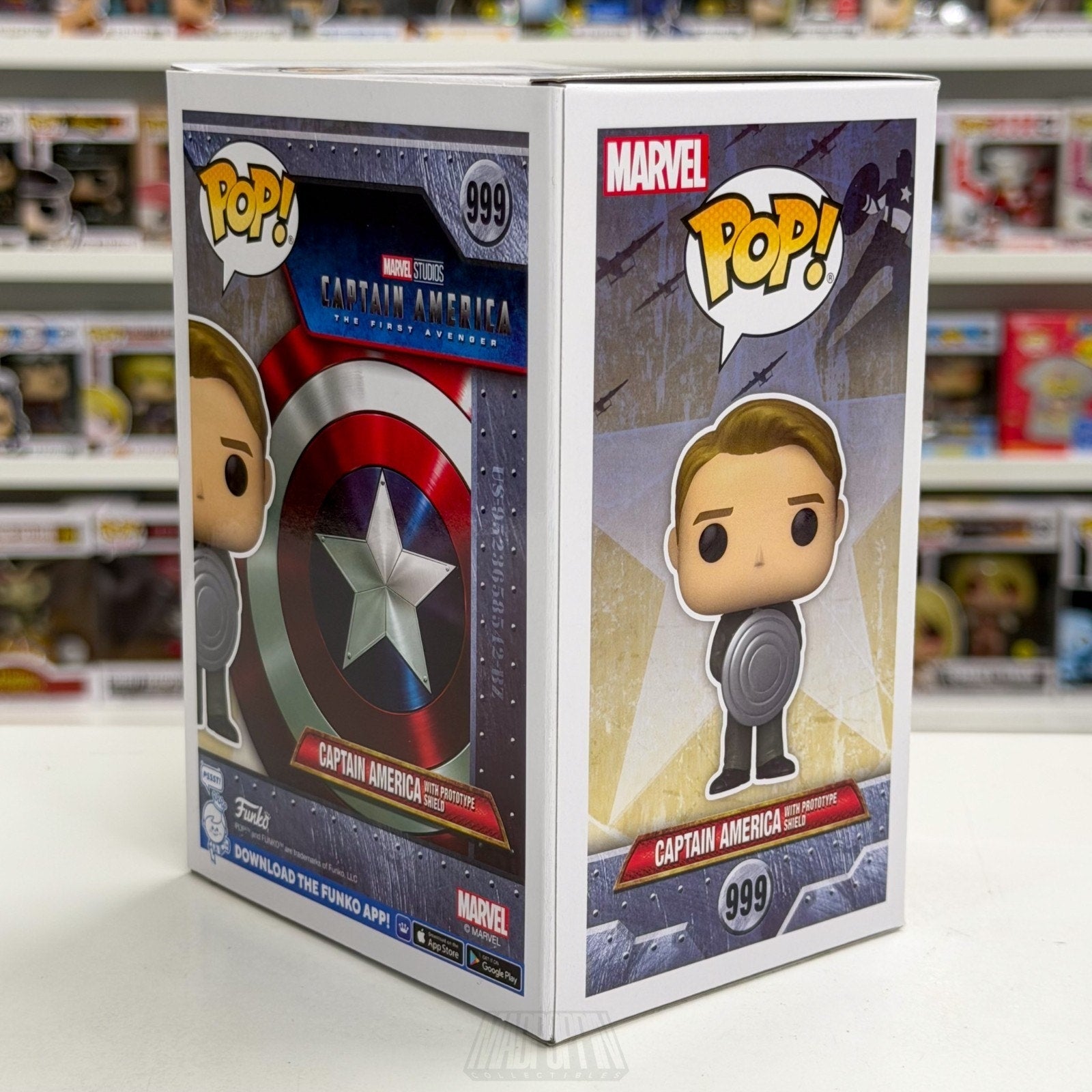 Funko Pop Marvel Captain America Prototype Shield Entertainment Earth 999 Figure