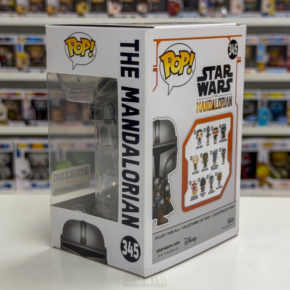 Funko Pop Star Wars The Mandalorian Chrome Amazon 345 Bounty Hunter Vinyl Figure