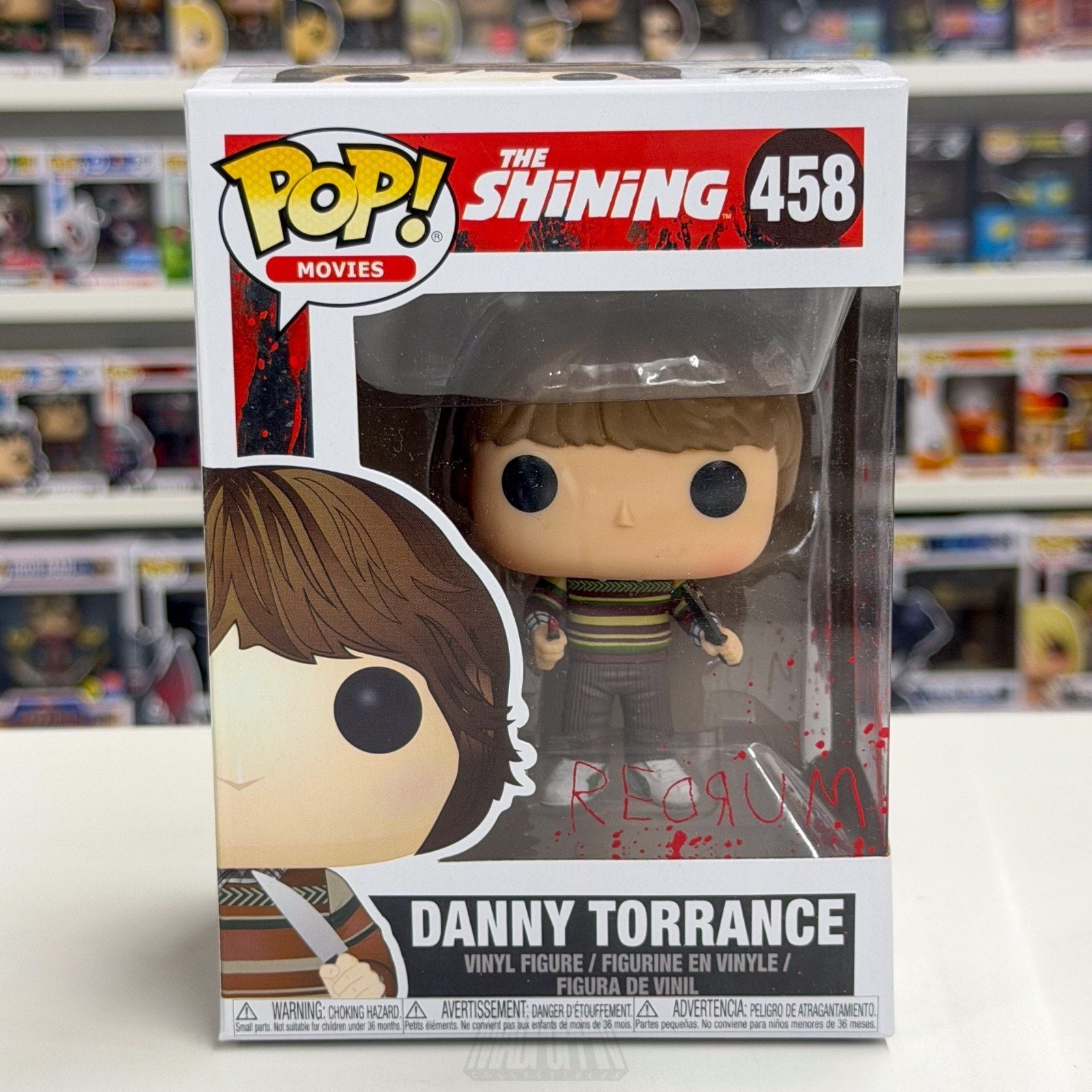 Funko Pop Movies The Shining Danny Torrance REDRUM 458 Overlook Toy Hotel Figure