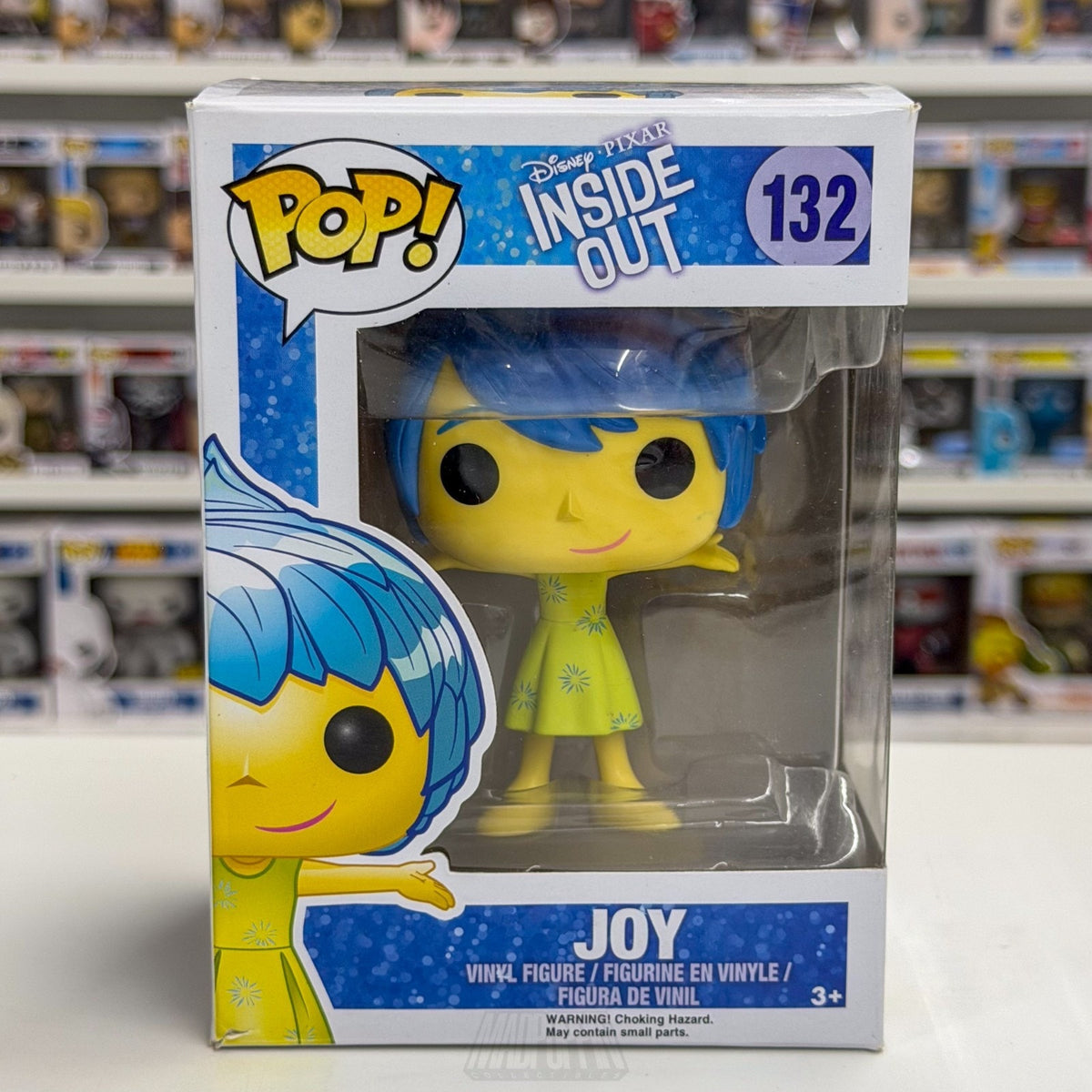 Funko Pop Disney Pixar Inside Out Joy 132 Vaulted Animation Emotion Vinyl Figure