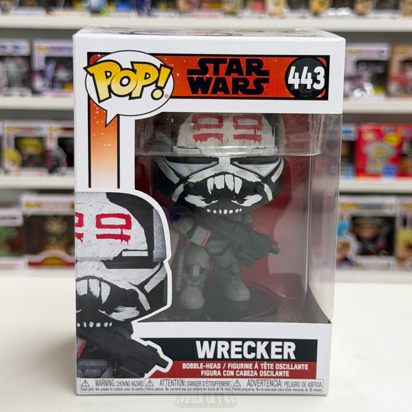 Funko Pop Star Wars The Bad Batch Wrecker 443 Clone Animated Sci-Fi Vinyl Figure