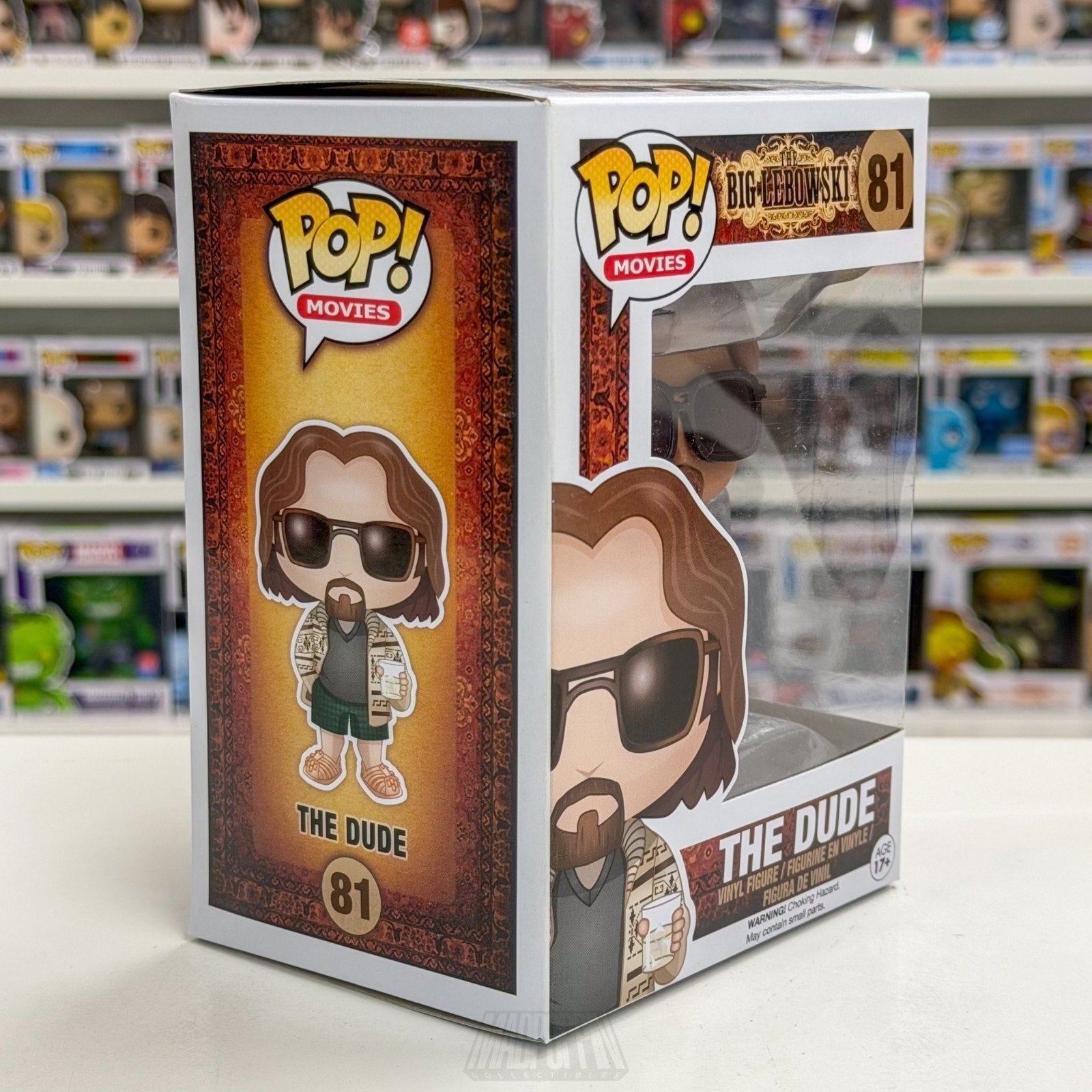 Funko Pop Movies Big Lebowski The Dude w/White Russian 81 Comedy Vinyl Figure