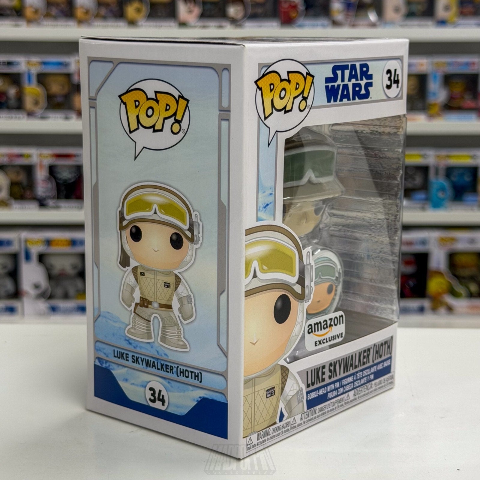 Funko Pop Star Wars Empire Strikes Back Luke Skywalker Hoth Pin Amazon 34 Figure