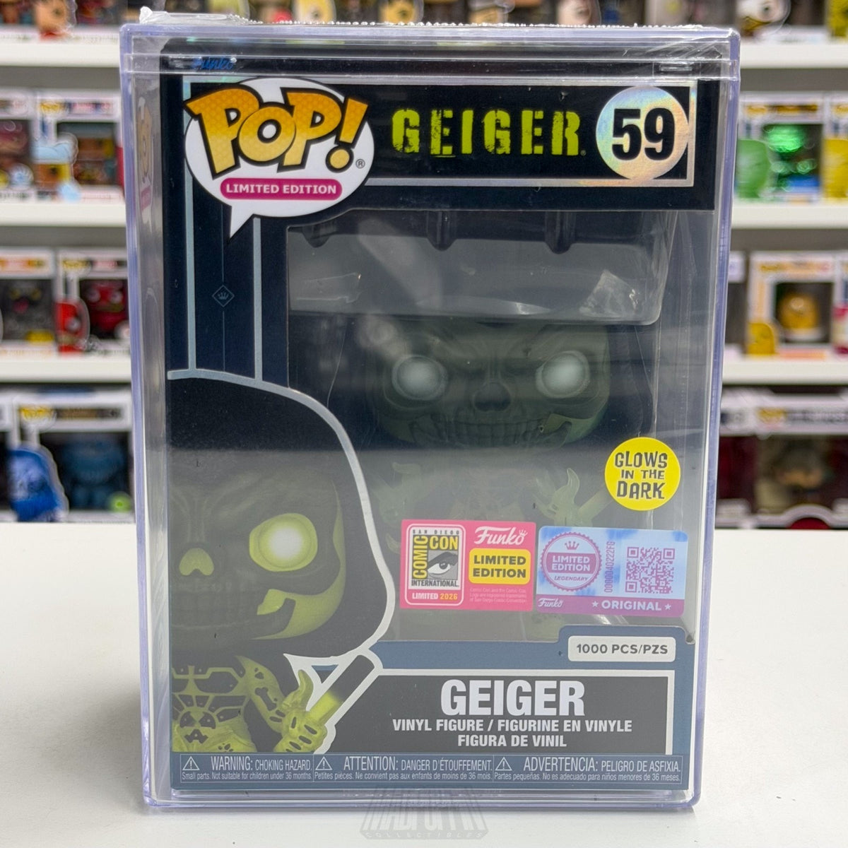 Funko Pop Comics Tariq Geiger Glow 59 LE 1000 PCS SDCC 2026 Toy CON STICKER
