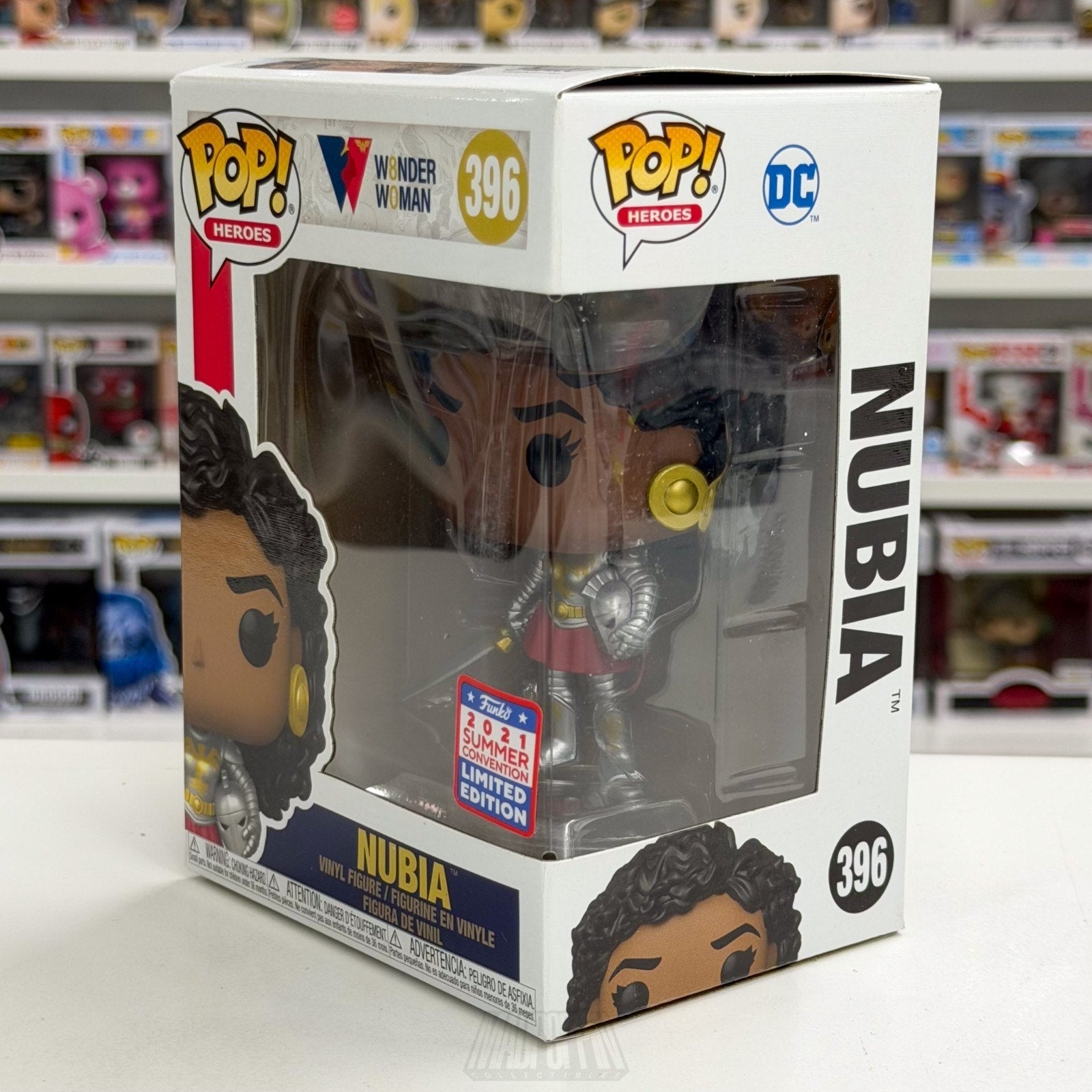Funko Pop DC Super Heroes Wonder Woman Nubia FunKon 396 Amazon Warrior Figure