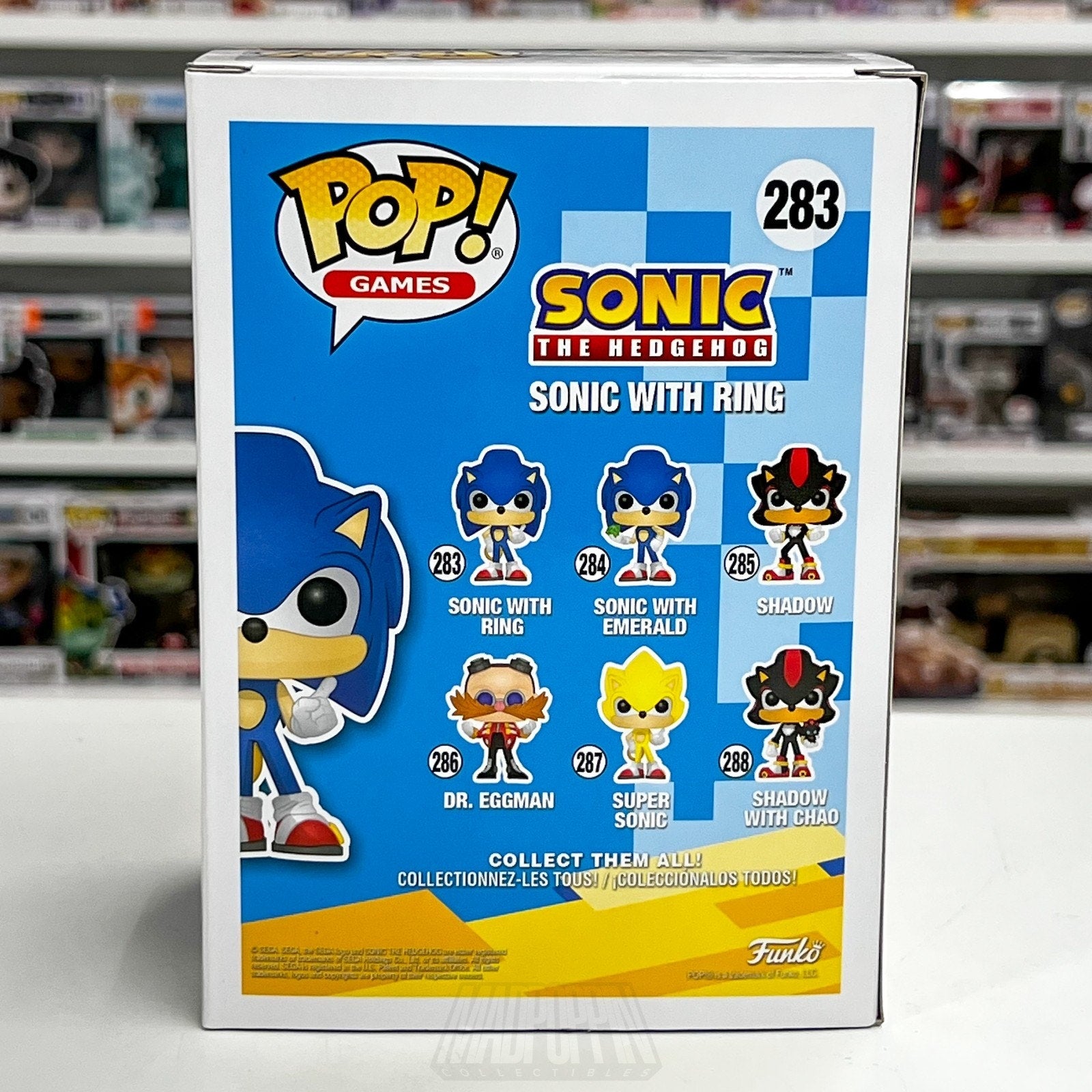 Funko Pop Video Games Sonic The Hedgehog with Ring 283 Sega Toy Vinyl Figure