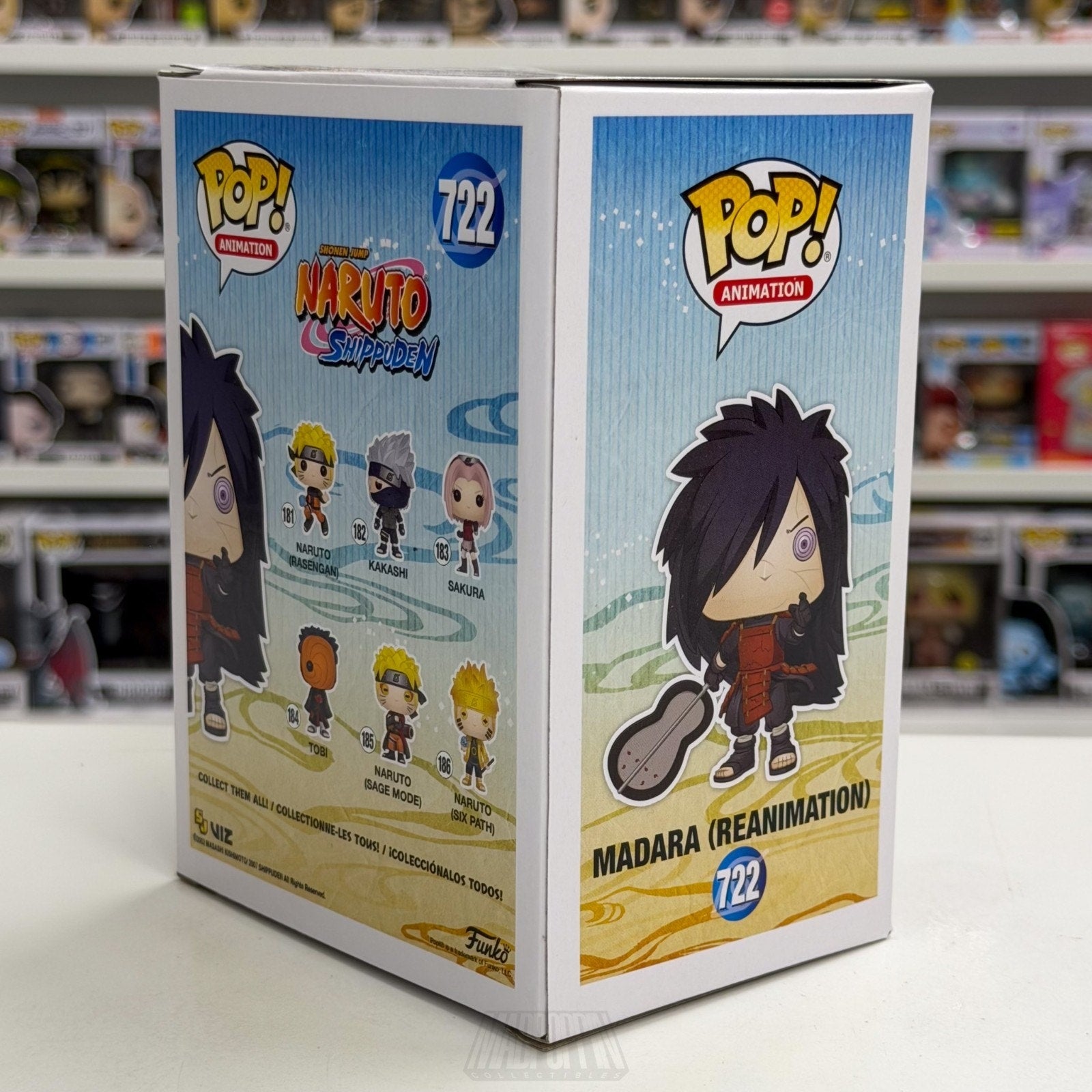 Funko Pop Anime Naruto Madara Reanimation GameStop 722 Japan Manga Vinyl Figure