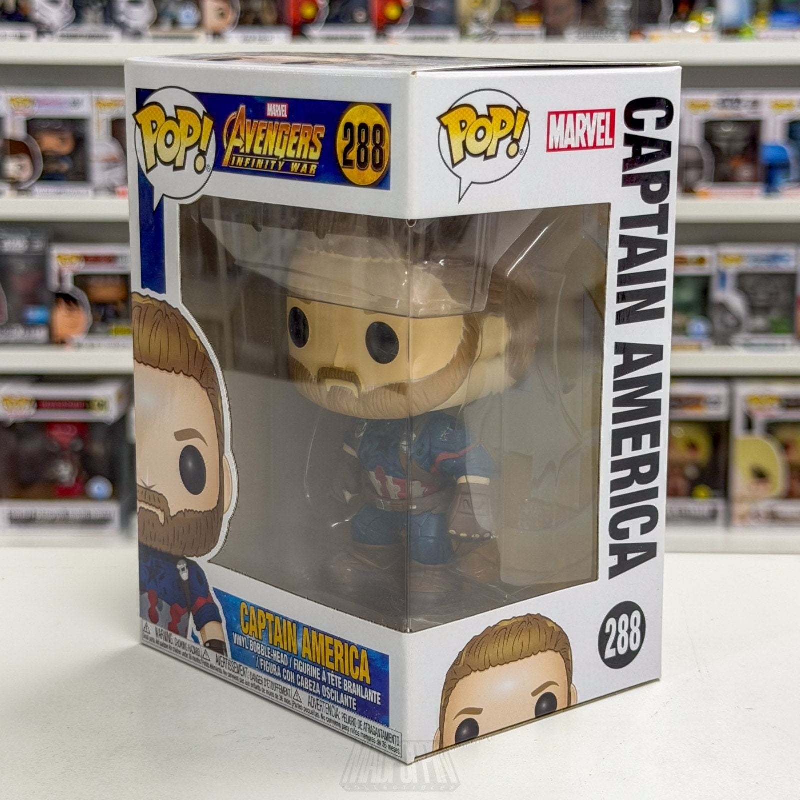 Funko Pop Marvel Avengers Infinity War Captain America Unmasked 288 Vinyl Figure