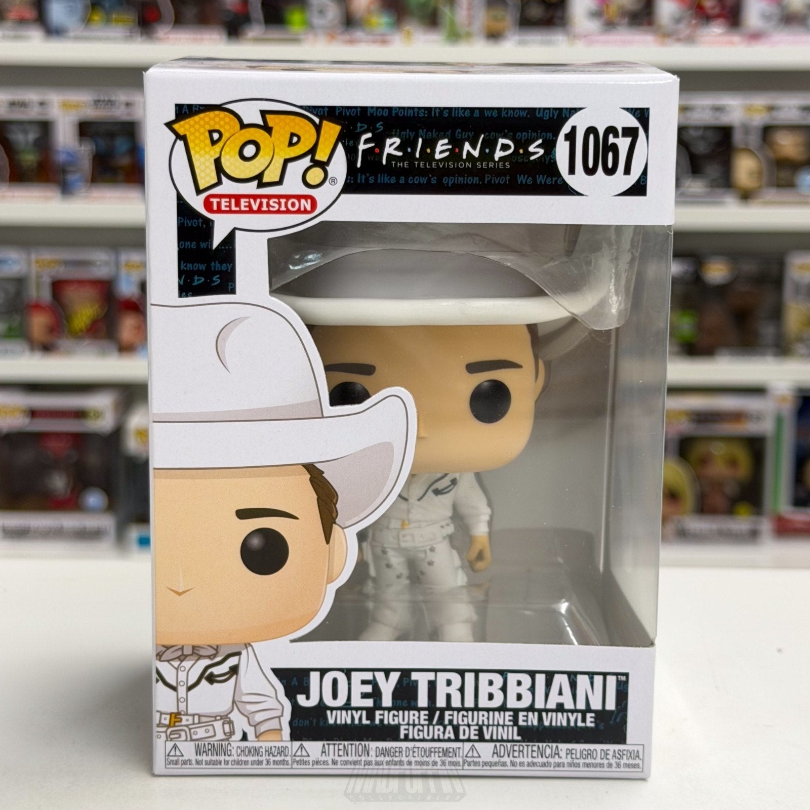 Funko Pop TV Friends Joey Tribbiani 1067 White Cowboy Outfit Toy Vinyl Figure