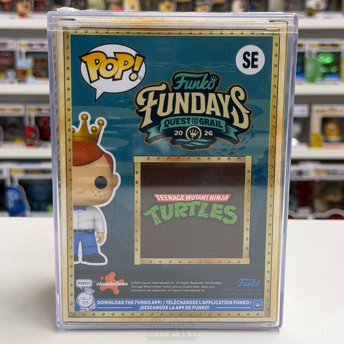 Funko Pop Fundays Freddy Donatello TMNT SE Quest Grail SDCC 2026 CON STICKER