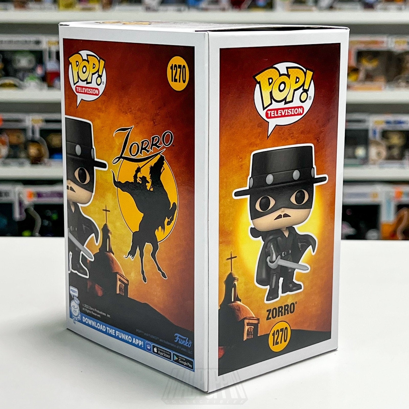 Funko Pop Television Zorro 1270 Masked Vigilante TV Show Vinyl Figure Disney NIB