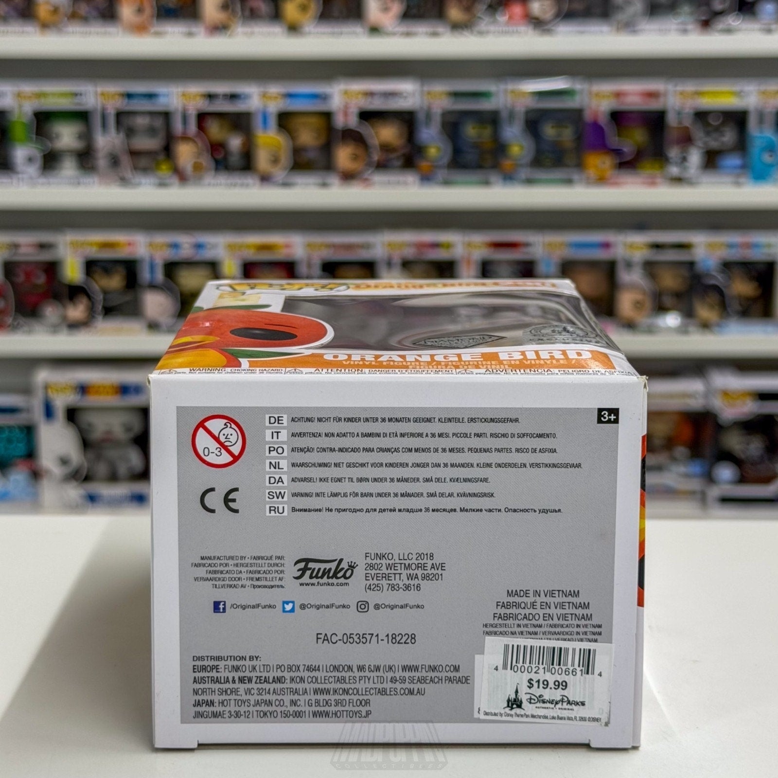 Funko Pop Disney Orange Bird Diamond Parks Exclusive 290 Florida Mascot Figure