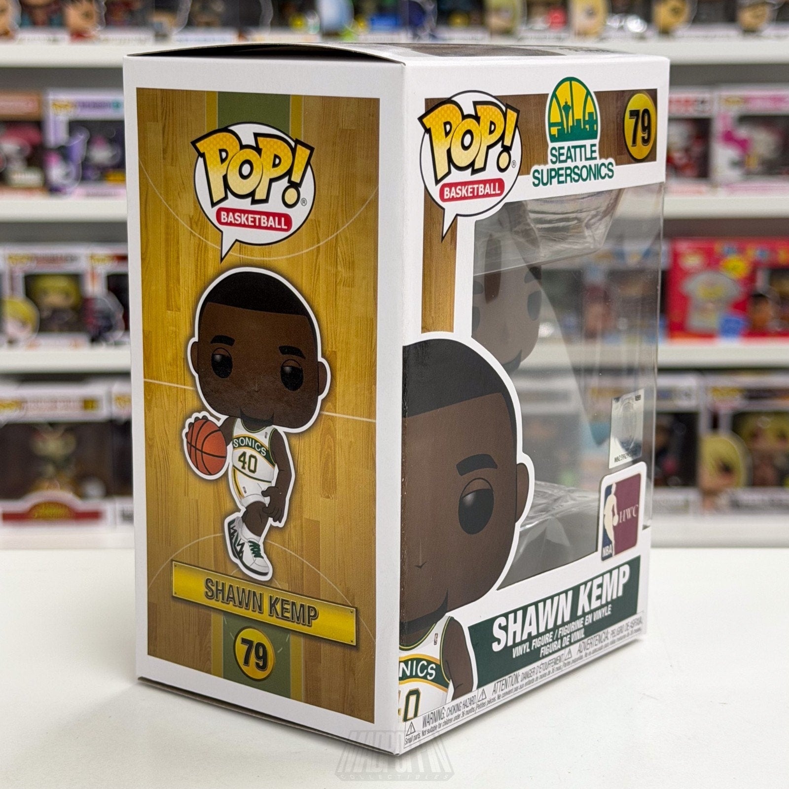 Funko Pop NBA Basketball HWC Seattle Supersonics Shawn Kemp 79 Dunk Vinyl Figure