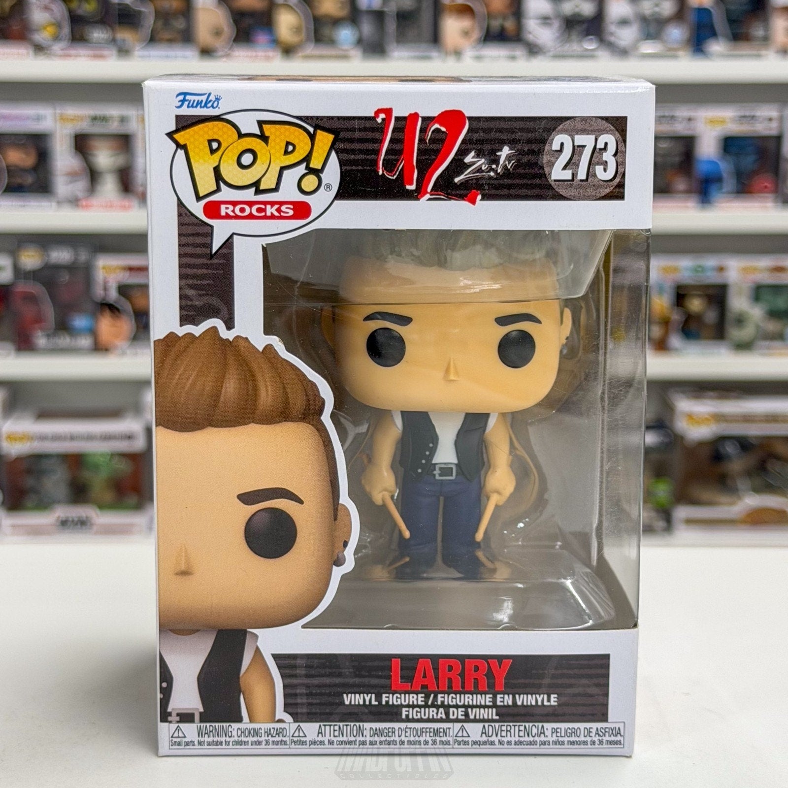 Funko Pop Rocks U2 Zoo TV Larry Mullen 273 Alternative Irish Band Vinyl Figure