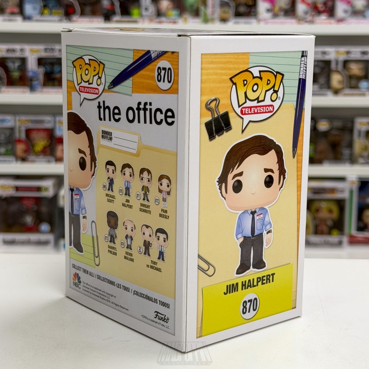 Funko Pop TV The Office Jim Halpert 870 Dunder Mifflin Salesman Toy Vinyl Figure