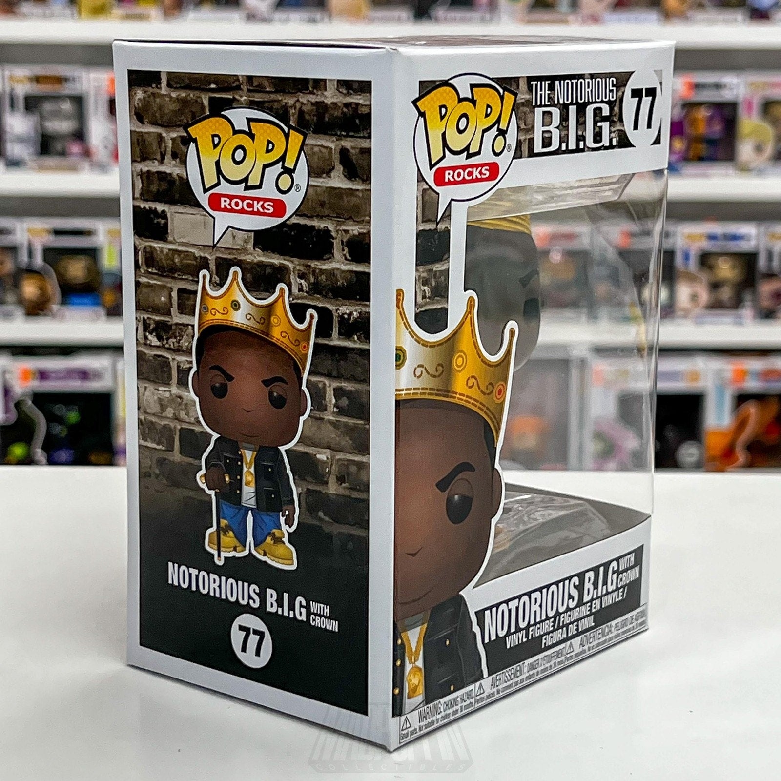 Funko Pop! Rocks The Notorious B.I.G. #77 With Crown Vinyl Figure Collectible
