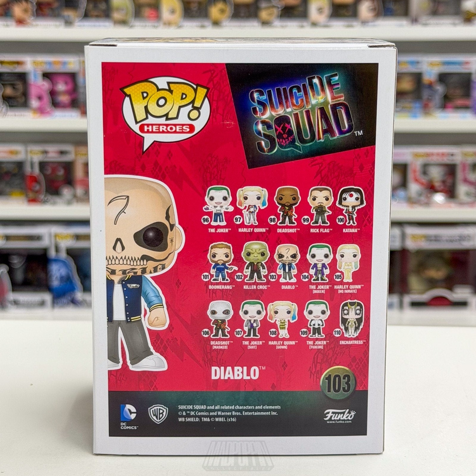 Funko Pop DC Super Heroes Suicide Squad El Diablo 103 Fire Devil Vinyl Figure