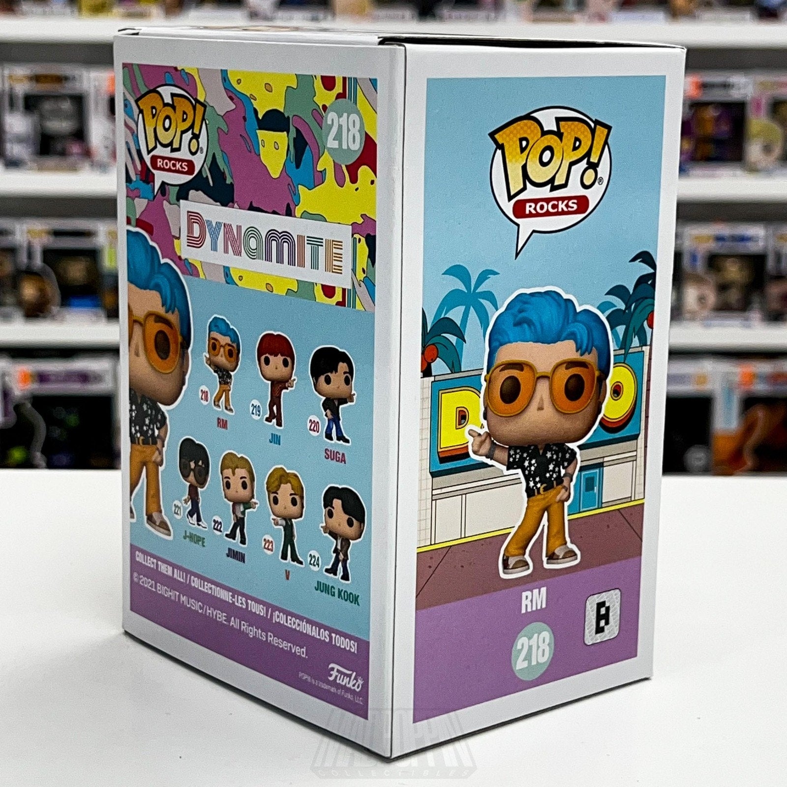 Funko Pop Rocks BTS Dynamite RM 218 Rap Monster Boy Band Korean K-Pop Toy Figure