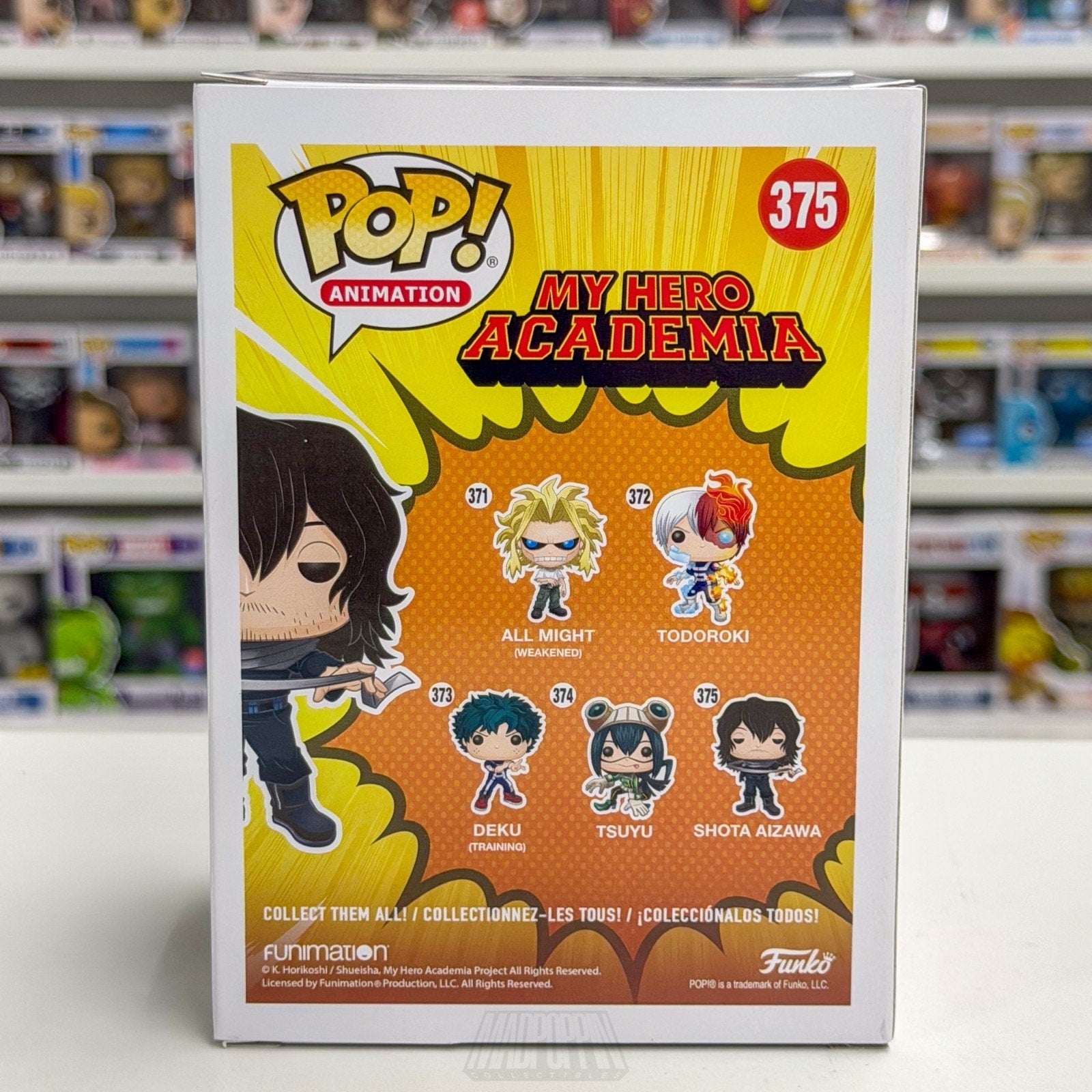 Funko Pop Anime My Hero Academia Shota Aizawa 375 Japan Manga Toy Vinyl Figure