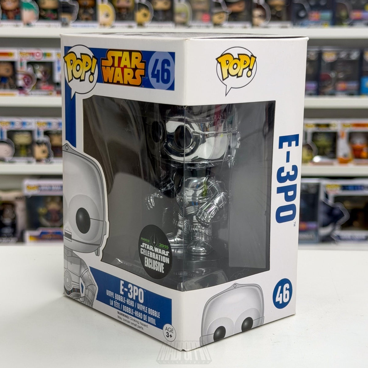 Funko Pop Star Wars E-3PO Chrome Celebration Exclusive Blue Box 46 Vinyl Figure