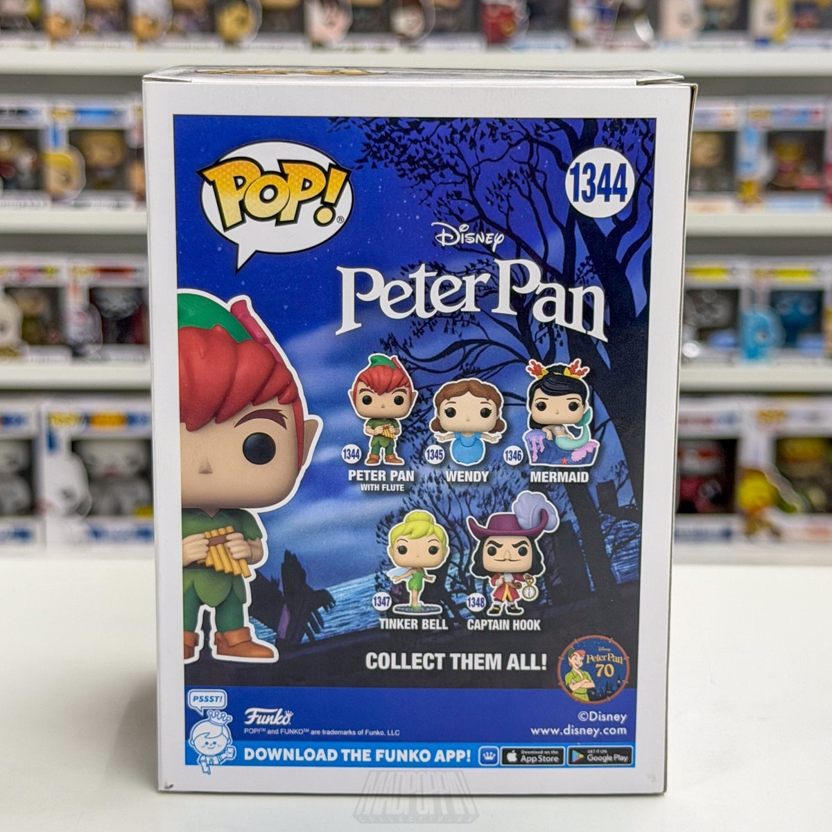 Funko Pop Disney Peter Pan w/Flute 1344 Never Land Pirates Fantasy Vinyl Figure
