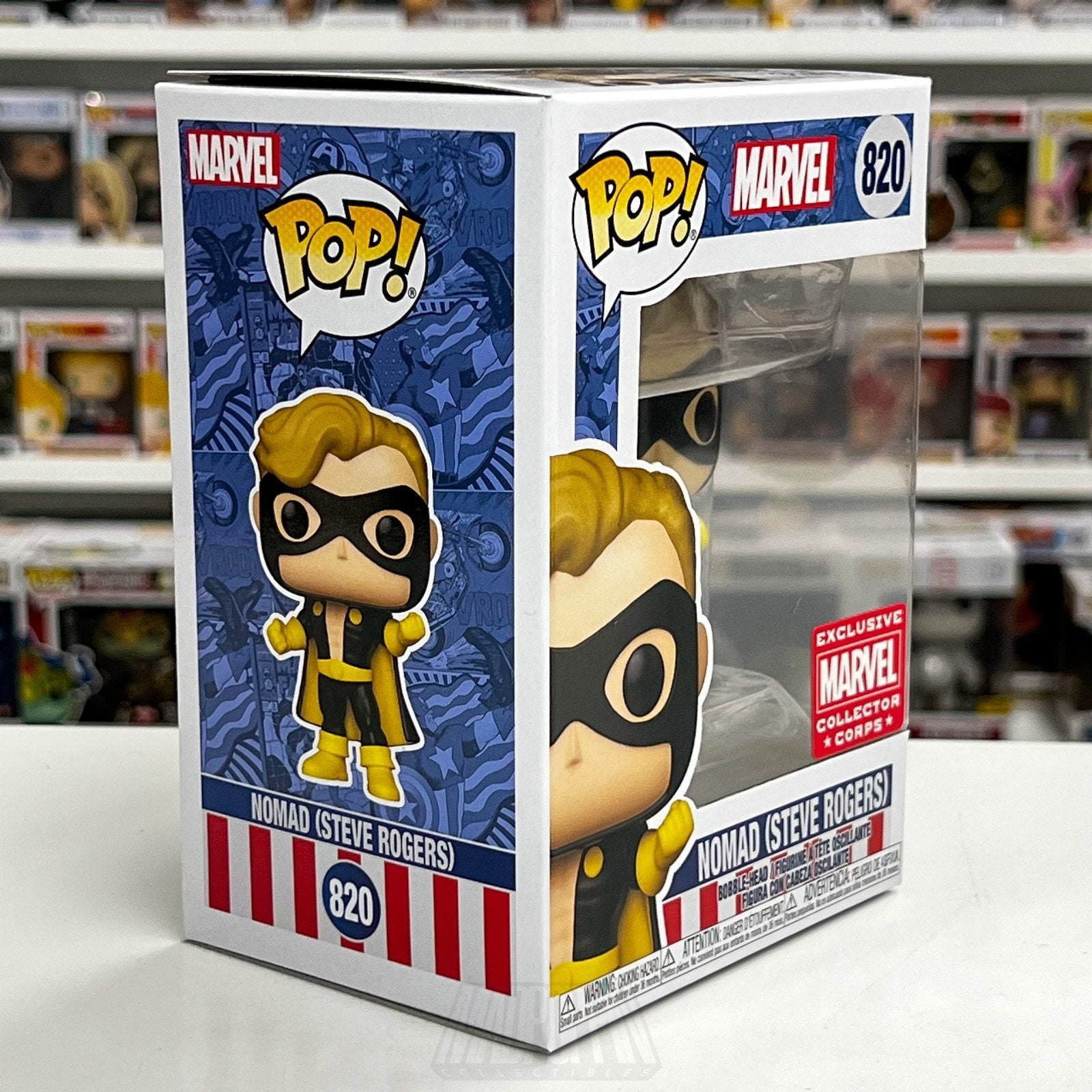 Funko Pop Marvel Collector Corps Nomad Steve Rogers 820 Captain America Figure