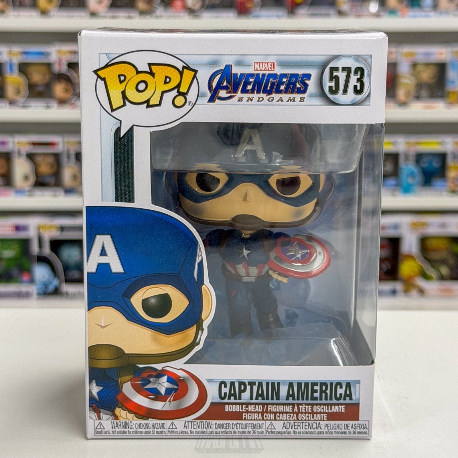 Funko Pop Marvel Avengers Endgame Captain America Mjolnir Broken Shield 573 Toy