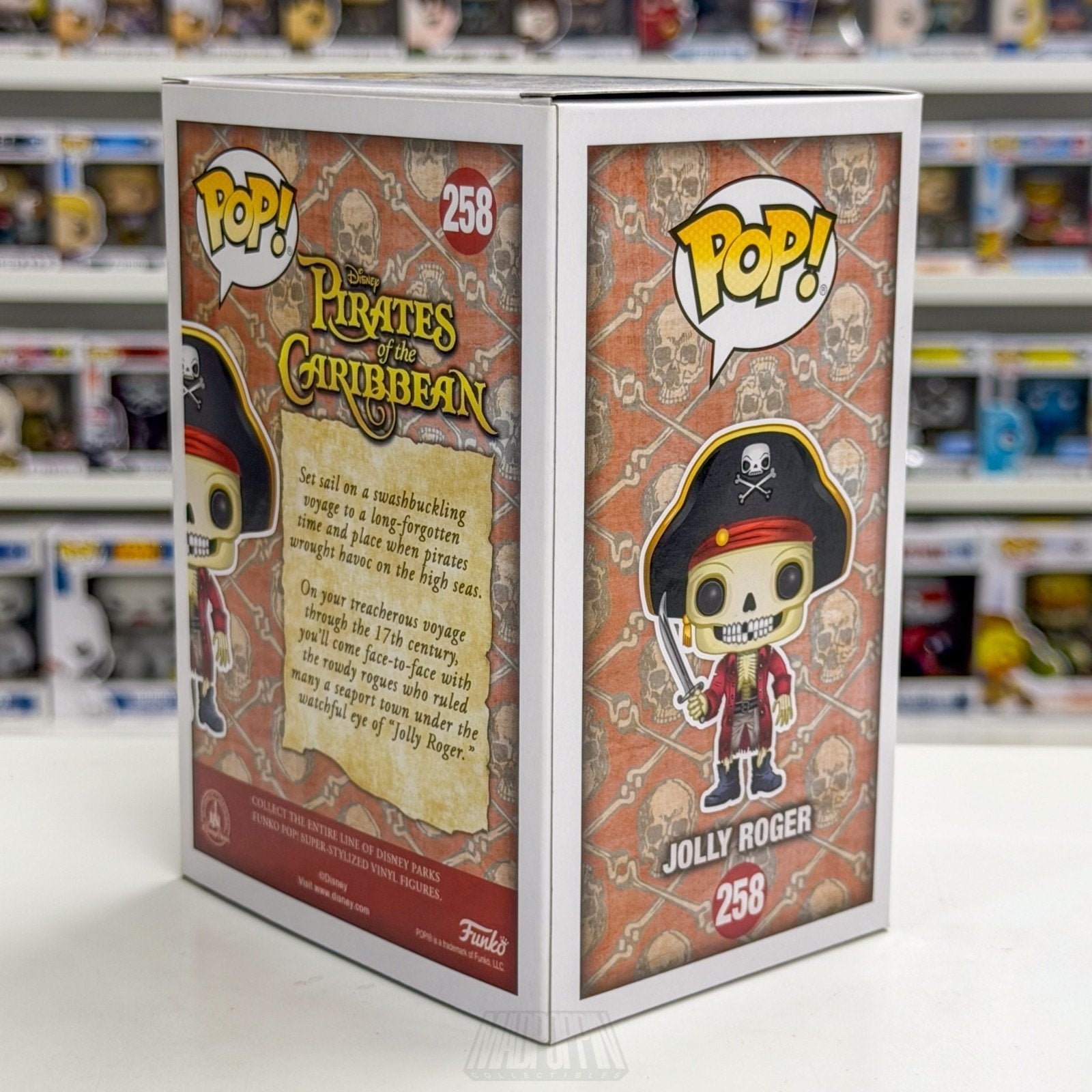 Funko Pop Disney Pirates of the Caribbean Jolly Roger Park Exclusive 258 Figure