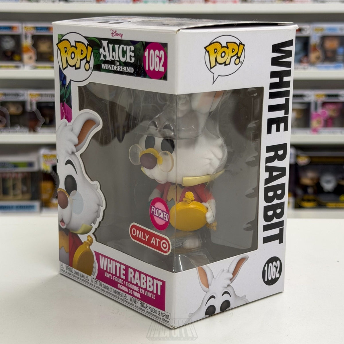 Funko Pop Disney Alice In Wonderland White Rabbit Flocked Target 1062 Toy Figure