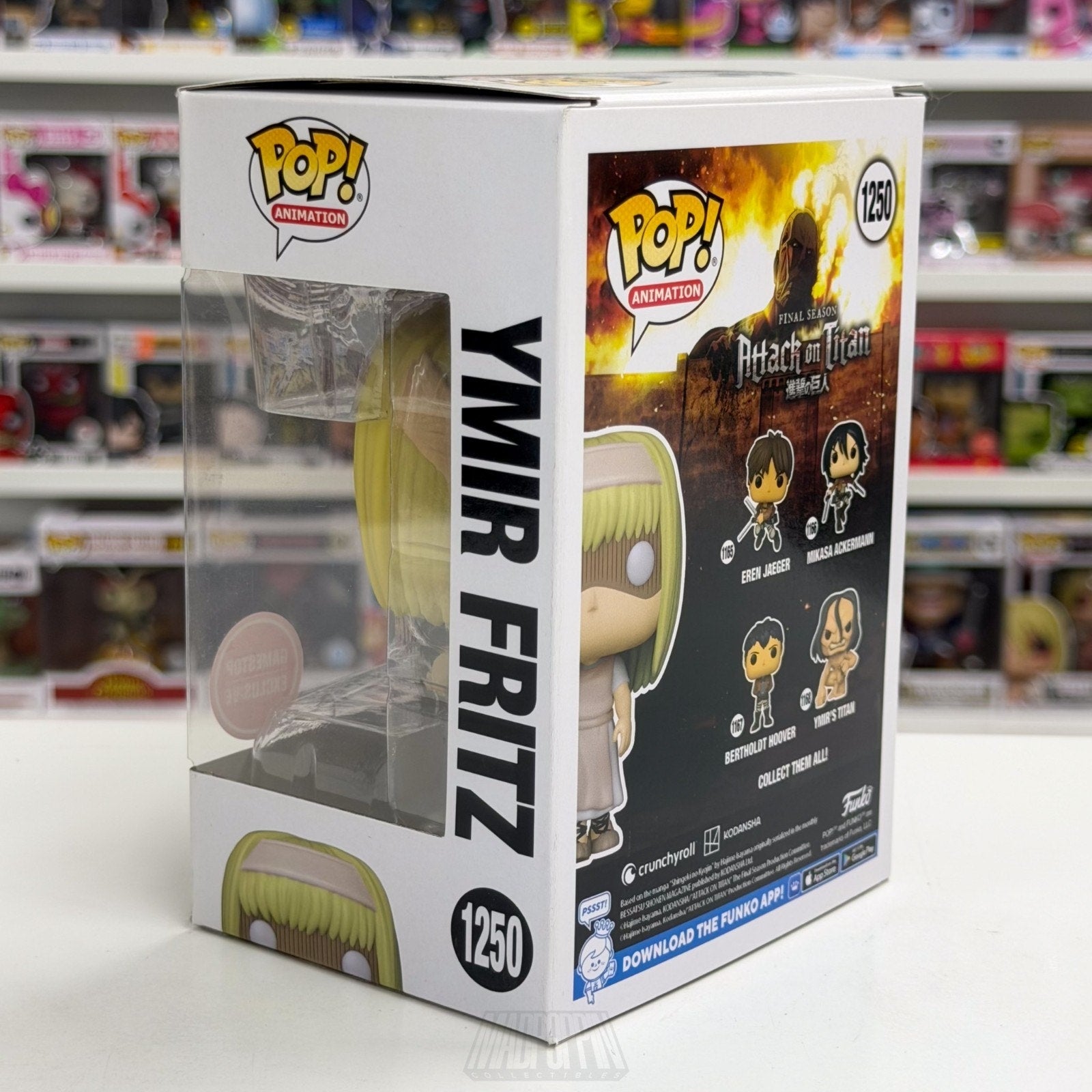 Funko Pop Anime Attack on Titan Ymir Fritz GameStop 1250 Japan Manga Toy Figure