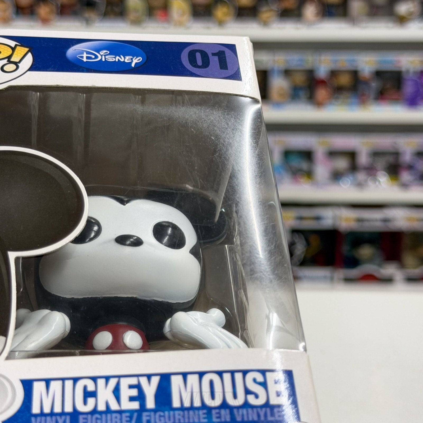 Funko Pop Disney Mickey Mouse OG Blue Logo Box 01 Mascot Icon Toy Vinyl Figure